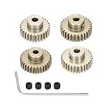 Rebower Conjunto De 4 Peças De Engrenagem De Pinhão 48P 28T 29T 30T 31T Para Eixo De 3 175 Mm Pinhão De Liga De Alumínio Com Parafusos E Chave Hexagonal Para Motor RC