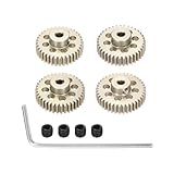 Rebower Conjunto De 4 Peças De Engrenagem De Pinhão 48P 36T 37T 38T 39T Para Eixo De 3 175 Mm Pinhão De Liga De Alumínio Com Parafusos E Chave Hexagonal Para Motor RC