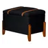 Recamier Baú Puff Retro Moderno Pés Em Madeira Maciça Sapateira Decorativo Para Sala E Quarto Luxo Hall Preto