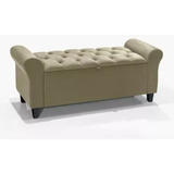Recamier Divã Paris Luxo 150cm Queen Baú Para Sala Quarto