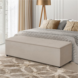 Recamier Elegante Com Baú Cama Casal 140cm