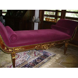 Recamier Frances Luis Xv Sofá Veludo Folhado Ouro 180x71x66
