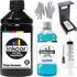 Recarga Cartucho Preto + Solução Limpeza Compativel Hp 21