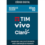 Recarga Celular Crédito Online Tim Claro Vivo Oi R 10 00