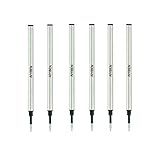 Recargas De Caneta Esferográfica De 11 Cm Ponta Fina De 0 5 Mm Refil De Tinta Preta Refil De Caneta Substituível Ponta Média Pacote Com 6 