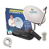 RECEPTOR DE TV VIVENSIS VX10 SAT HD ANTENA BANDA KU LNBF SIMPLES
