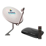 Receptor Vivensis Vx10 Sathd Com Antena Parabólica Ku 60cm