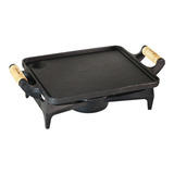Rechaud A Alcool Em Ferro Fundido 1 Chama 28x24cm Liso Fs