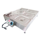 Rechaud Buffet Térmico 6 Cubas Elétrico Banhomaria Inox 220v