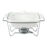 Rechaud De Porcelana Retangular Com Queimador 3 Litros