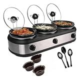 Rechaud Elétrico Members Ly325 Triplo Buffet Slow Cooker 3 Panelas 127V