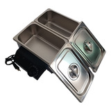 Rechaud Elétrico Molheira Inox 2 Cubas 2 5 Kg Cada Total 5