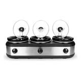 Rechaud Elétrico Triplo Buffet Slow Cooker 3 Panelas 127v