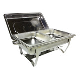 Rechaud Inox 9 Litros 1 2 Panela Banho Maria 2 Cubas Buffet 