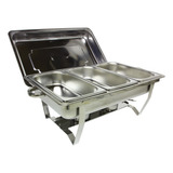 Rechaud Inox 9 Litros 1 3 Panelas Banho Maria 3 Cubas Buffet
