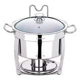 Rechaud Redondo Banho Maria Aço Inox Brinovar 8 Litros