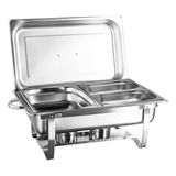Rechaud Ret Inox 9 L 3 Cubas 1 2 1 4x100mm Tampa Removível