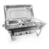Rechaud Retangular 2 Cubas 1/2 3 L Aço Inox Gourmet Mix