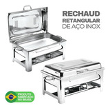 Rechaud Retangular Aco Inox