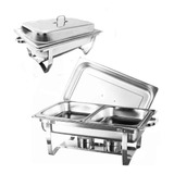 Rechaud Retangular Duplo 2 Cubas 1 2 9 5 L Inox Buffets