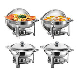 Rechaud Richo Redondo Aço Inox Fogareiro Buffet Com Tam 5 5l 220v