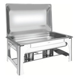Rechaud Tramontina Retangular Inox Com Fogareiro Gn 1 1 9 L