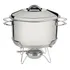 Rechaud Tramontina Solar Em Aço Inox Fundo Triplo Com Fogareiro E Tampa De Inox 6,1 L