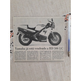Recorte Jornal Matéria Reportagem Yamaha Rd 500 Lc Ypvs 1983