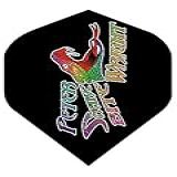 RED DRAGON Hardcore Peter Wright Snakebite Black Snake Logo Dart Flights 4 Sets Per Pack 12 Flights Total 
