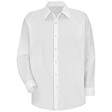 Red Kap Camisa Masculina Rk Specialized Pocketless Manga Longa Poliéster Trabalho