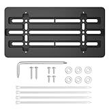 RED WOLF Suporte De Placa De Licença Frontal Etiqueta Universal Para Carro Caminhão Van SUV Com 6 Parafusos E Kit De Chave Inglesa Preto Fácil Montagem