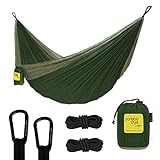 Rede De Camping Hamaca Portátil C Corda Portable Style Cor Verde Militar   Verde