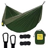 Rede De Camping Hamaca Portátil Dupla C Corda Portable Style Cor Verde Militar Verde