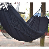 Rede De Descanso Dormir Casal Balanco Jeans Cor Preta