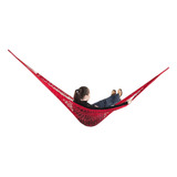 Rede De Dormir Camping Nylon Impermeável Vermelho