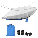 Rede Mosquiteira Blue Camping Hammock Individual Dupla Po