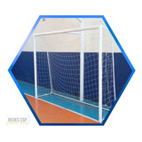 Rede Par De Futebol Futsal Gol Salão Fio 6 Mm Véu