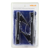 Rede Ping Pong Nylon Vt605 Vollo 177cm Suporte Jacaré Azul