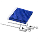 Rede Tenis Mesa Ping Pong Suporte Profissional Nylon Azul