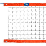 Rede Vôlei De Praia Oficial Com Duas Faixas Laranja