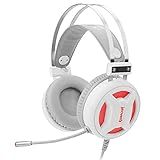 Redragon FONE DE OUVIDO COM MICROFONE GAMER MINOS H210W BRANCO Com Fio Ajustavel