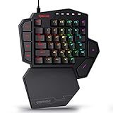 Redragon Teclado Mecânico Para Jogos K585 DITI Com Uma Mão RGB 42 Teclas Tipo C Teclado Profissional Para Jogos Com Soquete Atualizado 7 Teclas Macro Integradas E Descanso De Pulso Destacável