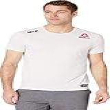 Reebok Camiseta Masculina Oficial Ufc Fight Night Athletic Manga Curta, Camiseta Atlética De Manga Curta Oficial Da Ufc Fight Night, Giz De Lou, Large