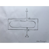 Ref 412 Oscar Niemeyer Nanquim Cartao Croqui Assinada A Mao