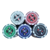 Refil 100 Fichas Poker Numeradas Holográfica 1 5 25 50 100