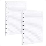 Refil 160 Folhas Caderno De Discos Inteligente A5 Pautado Compatível Fichário Planner Pauta Branca