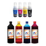 Refil 4 Tinta Para Epson L396 Cmyk 1 Litro