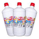 Refil Bolha Sabão 1 Litro 3 Unid Liquido Maquina De Sabão