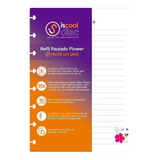 Refil Caderno Disco Inteligente Pautado Flor A5 90g 50 F