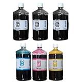 Refil De Tinta 6x 500ml Compativel Apollo Inkjet Para Impressora E. L5290 L1250 L3250 L4260 L14150 L3210 L6270 L3110 L3150 L395